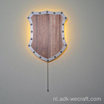 Middeleeuwse schild decoratieve wandlamp LED-wandlampen